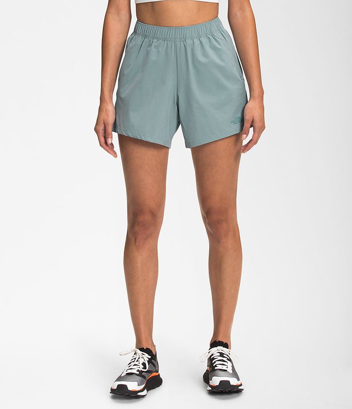 The North Face Shorts Wander 5 Inch Silver Blue - Womens - Thailand UYPJI-0738